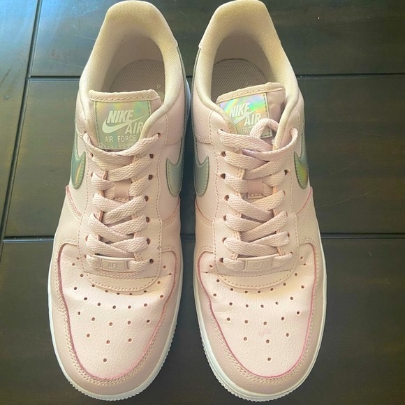 Size 8 pink holographic Nike Air Force 1. - Picture 3 of 5